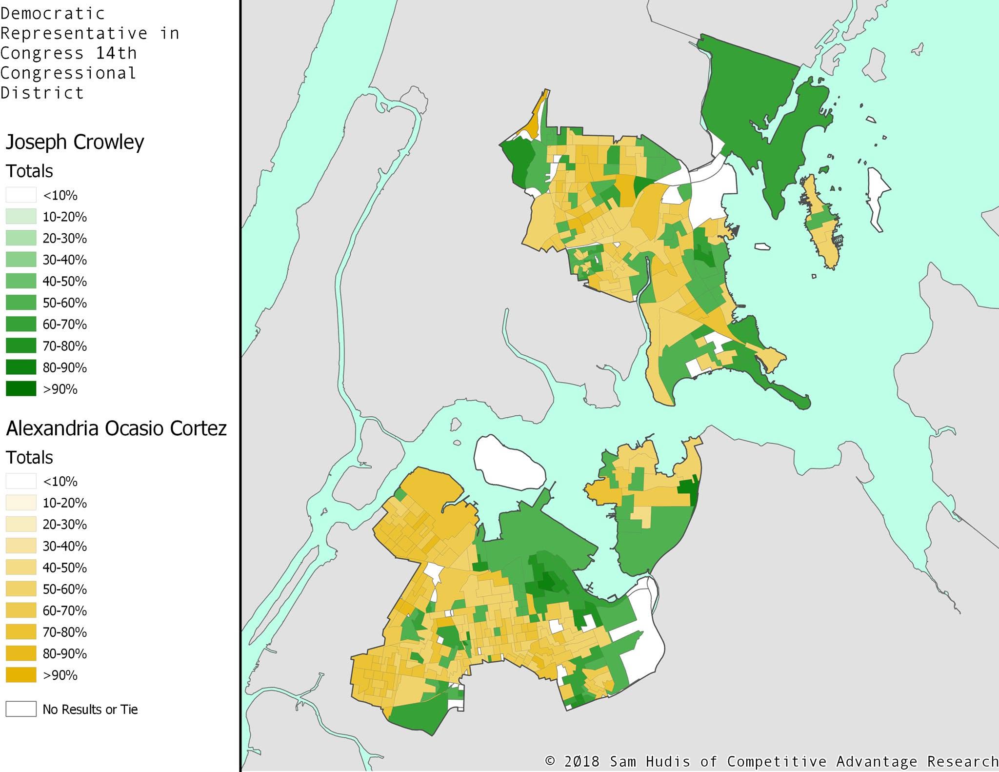 2018 NY-14 Democratic Primary results by Atlasizer